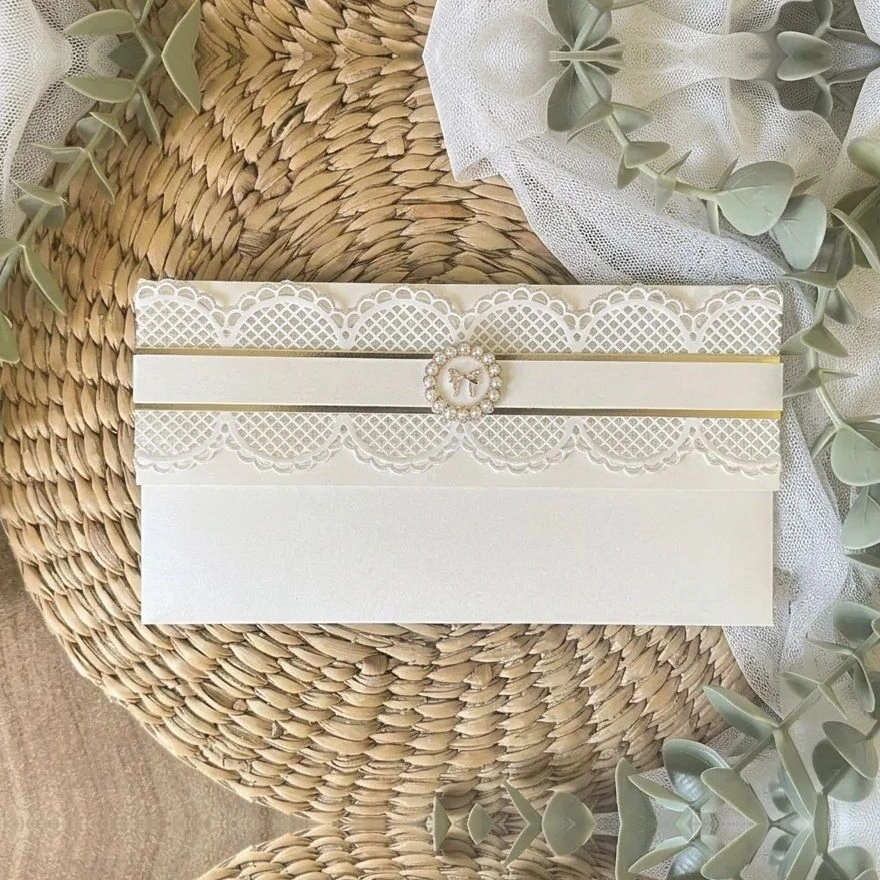 The Royal Lace handmade wedding envelope